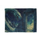 Cosmic Serpent Guarding Starlit Gate Plush Fleece Throw Blanket