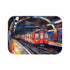 London Underground Bath Mat watercolor painting iconic map and roundel.