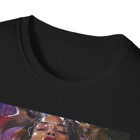 Queen Bey concert watercolor t-shirt, charcoal S cotton crew neck.
