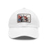 American flag baseball cap with unique line drawing splash design.