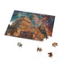Vibrant Egyptian Pyramids watercolor puzzle with 120 pieces.