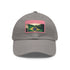 Brasilian flag cap in white with light brown patch.