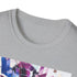 Charcoal cotton Galactus T-shirt with cosmic graphic regular fit crew neck