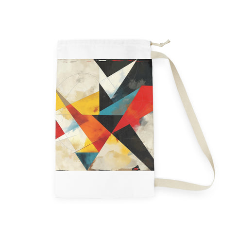 Abstract geometric shape laundry bag for stylish laundry routine organization