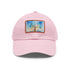 Empire State skyling watercolor hat with white/light brown patch.