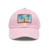 Empire State Skyline Watercolor Cap: White rectangle hat with iconic landmark.