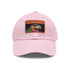 Trex Watercolor Neon Baseball Cap in White with Light Brown Patch