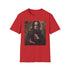 Enigmatic Severus Snape portrait on charcoal cotton crew neck T-shirt.