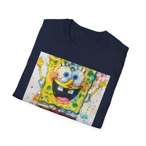SpongeBob SquarePants Charcoal T-Shirt with playful character design.