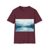 Alaska Beauty Watercolor Tee in Charcoal, size S Regular fit.