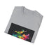 Neon Peter Pan watercolor T-shirt in charcoal cotton with crew neck fit