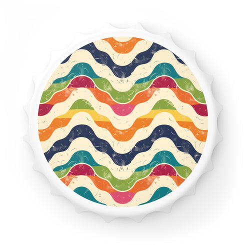 Retro Wave Bottle Opener: Colorful and Vibrant