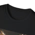 Steampunk owl charcoal t-shirt with intricate gear pattern and soft cotton feel