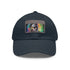 Neon watercolor baseball cap with light brown patch for Kevin Hart fans.
