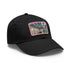New York Subway Watercolor Snapback Cap - White Rectangle Vegan Hat.