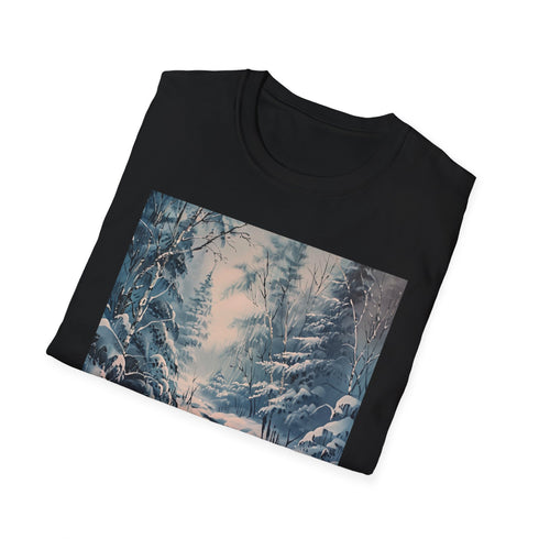 Winters Embrace: Wonderland Painting T-shirt Snowy Wonderland T-Shirt