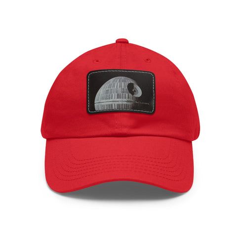 Galactic Empire Death Star baseball cap with white rectangle patch.