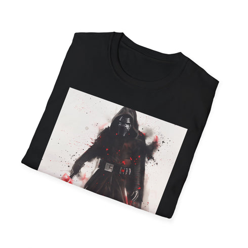 Charcoal cotton T-shirt featuring bold Kylo Ren illustration regular fit crew neck