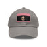 Barack Obama themed white baseball cap with rectangle patch.