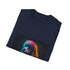 Poodle Playtime Watercolor T-Shirt in Charcoal Gray, Men's size Small.
