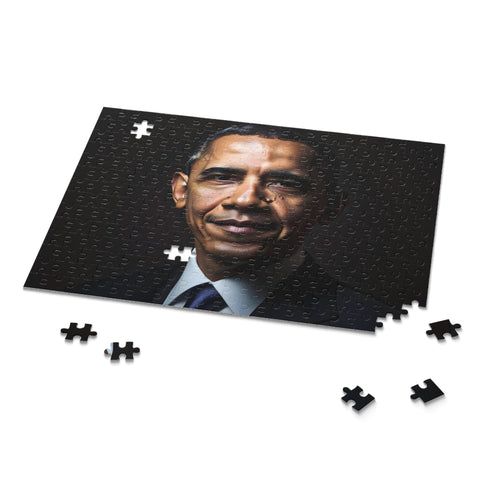 Barack Obama jigsaw puzzle, 120 pieces, challenging historical design.