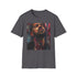 Charcoal cotton T-shirt featuring vibrant Drake portrait with poetic artistry