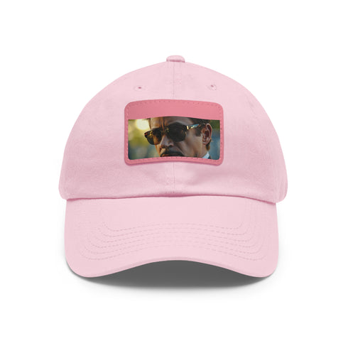 Iron Man Shades Snapback Cap in White with Light Brown Patch