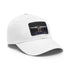 Lionel Messi signature cap in white with light brown patch.