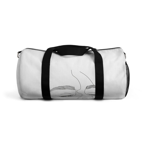 Embrace Duffel Bag with Minimalist Line Art Face Design