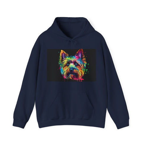 Tiny Yorkie Big Personality Hoodie in Navy for Men & Women