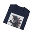 Charcoal crew neck T-shirt featuring Godzilla graphic in breathable cotton