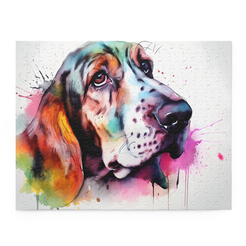 Basset Hound jigsaw puzzle with adorable charm for dog lovers.