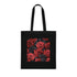 Alt text: 3D Rose Bloom Tote Bag featuring a seamless pattern of red, pink, and black roses in a modern three-dimensional style. High-quality material, comfortable, stylish, and perfect for all seasons. Great gift idea. Shop now at BenCPrints.