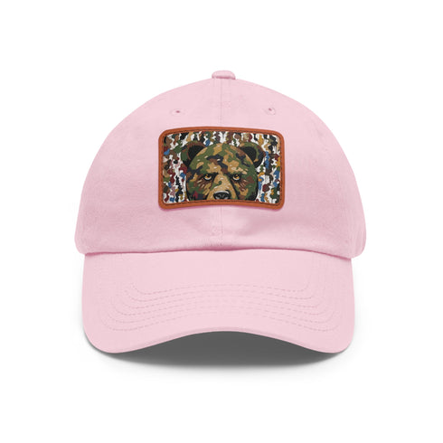 Bape camo baseball cap with Murakami-inspired design in white.