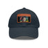 Neon watercolor Paul McCartney baseball cap with light brown patch.