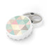 Chic geometric pattern white bottle opener for stylish kitchen accessory magnet.
