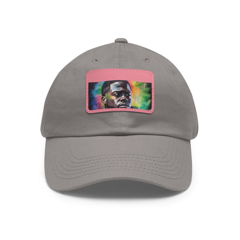 Kevin Hart Neon Watercolor Baseball Cap, White/Light Brown Rectangle Unisex Hat