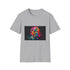 Political Icon in Vibrant Hues T-shirt, Charcoal variant, size S.