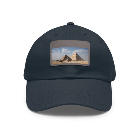 Giza Glory Baseball Cap in White with Light Brown Patch