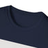 Charcoal cotton t-shirt features minimalist mountain sunrise print in regular fit
