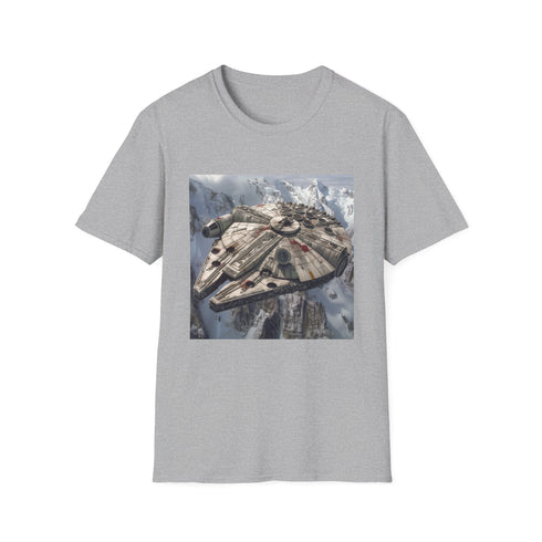Millennium Falcon Charcoal T-Shirt for Star Wars fans.