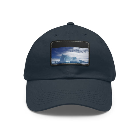 White baseball cap with light brown patch, perfect for sunny adventures.