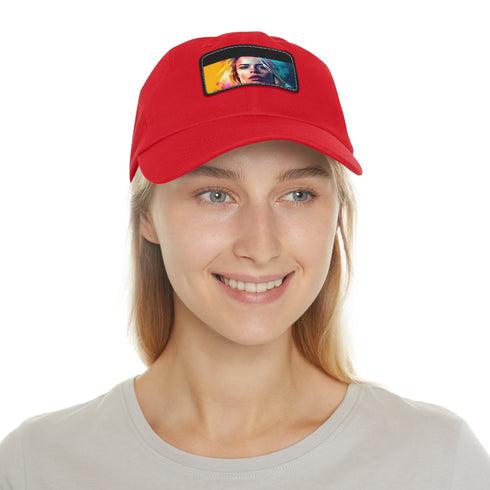 Neon Dream Margot Cap in White with Light Brown Patch