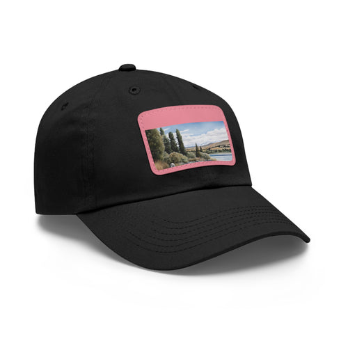 Kiwi Lake Adventure Baseball Cap in White with Light Brown Patch