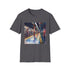 Subway watercolor New York City T-shirt in navy, regular fit, cotton.