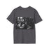 Batman Gotham Knight Dark City Tee in Charcoal; Cotton Crew Neck.