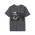 Charcoal Batman t-shirt with detailed Gotham City design and crew neck fit
