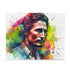 Vibrant neon watercolor puzzle featuring Matthew McConaughey in a colorful portrait.