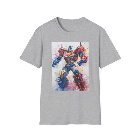 Optimus Prime Leader of the Autobots T-Shirt Charcoal S-Shirt Cotton.