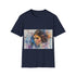 Watercolor charcoal Galactic Goddess Leia tee with soft cotton crew neck
